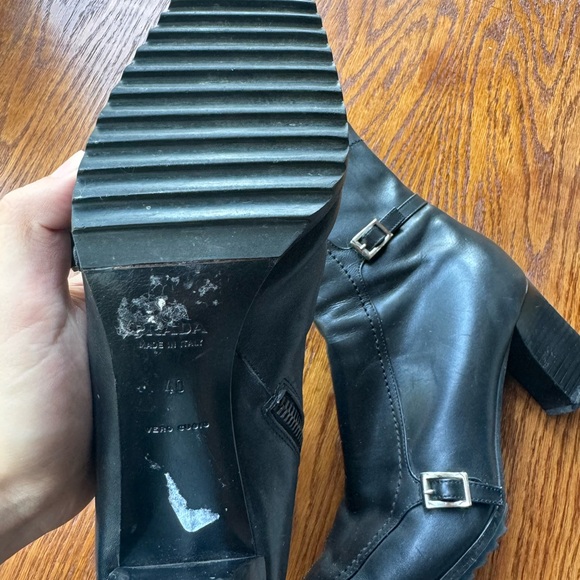 Vintage Prada Leather Ankle Boots - Picture 5 of 10